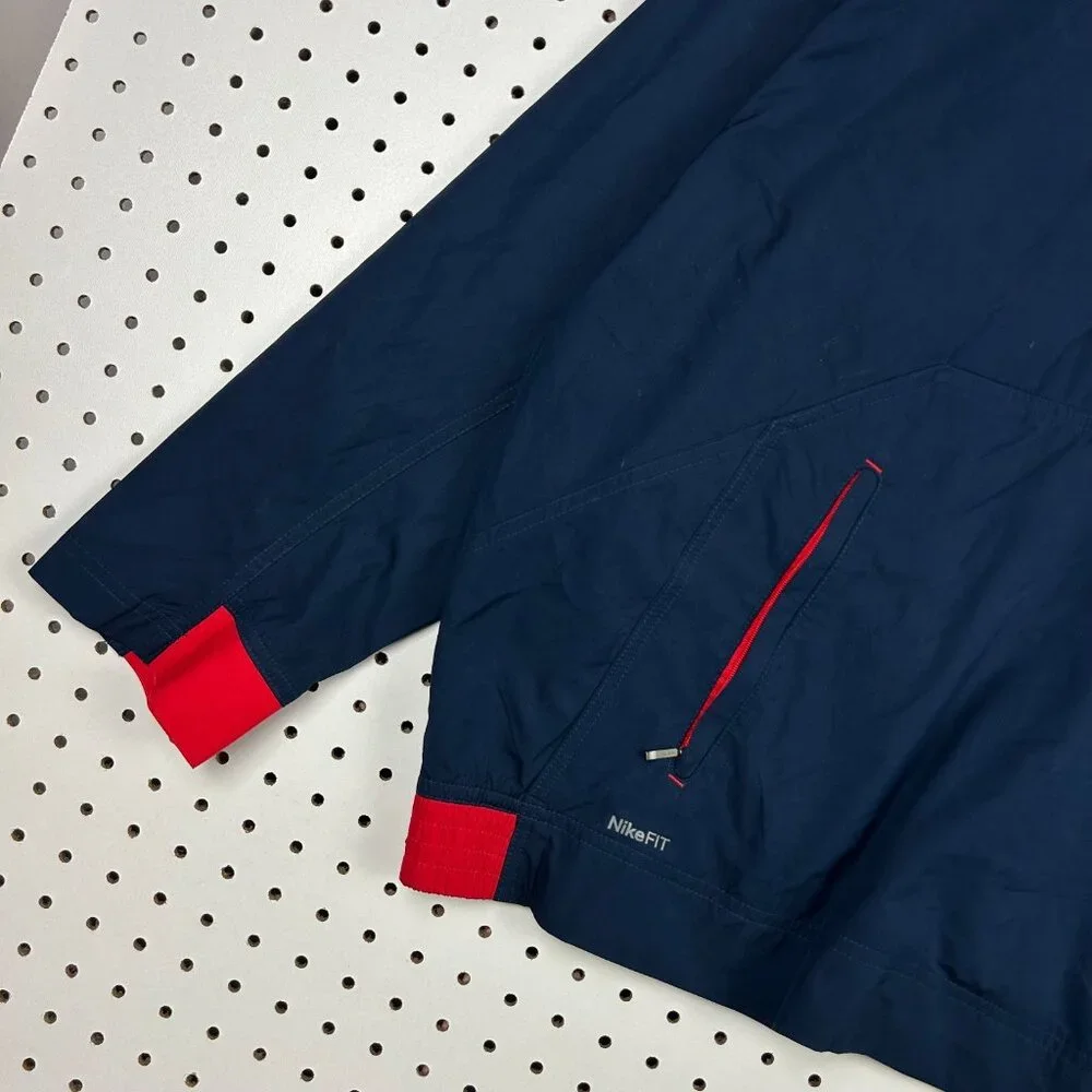 Ole‎ Miss Rebels Nike Windbreaker XXL Blue Storm Fit Rain Jacket Blue Sideline - Picture 3 of 7